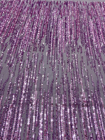 Dantela Couture Pudra cu Model Liniar, cu Margele si Paiete