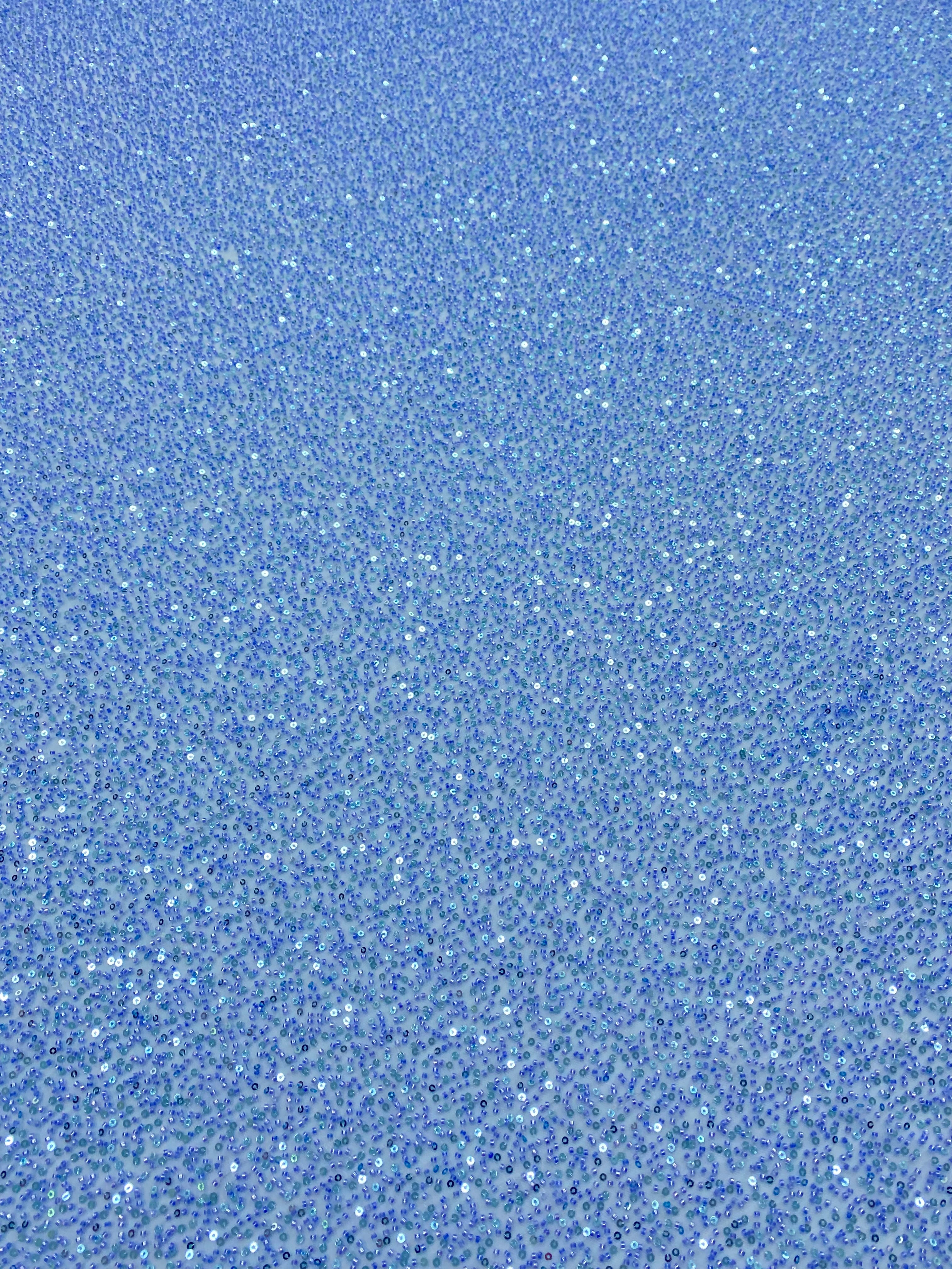 Dantela Couture Sky Blue cu Model General, cu Margele si Paiete