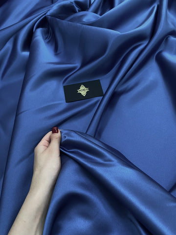 Tafta Fixa Premium Sidefata Albastru Marin