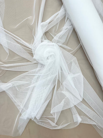 Tulle Elastic Ivory - 1.5 m Latime