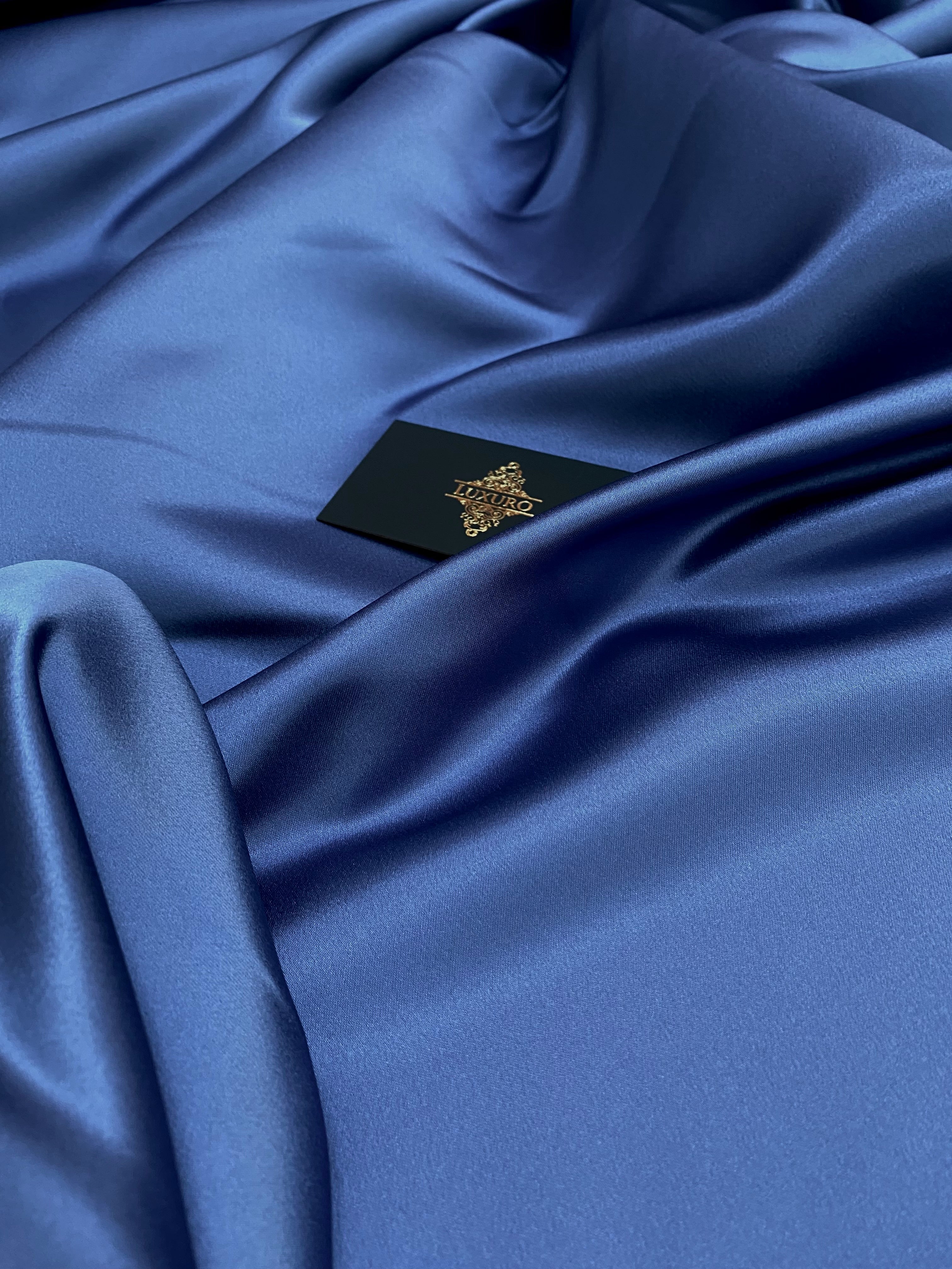 Tafta Fixa Premium Sidefata Albastru Marin