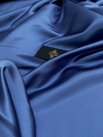 Tafta Fixa Premium Sidefata Albastru Marin