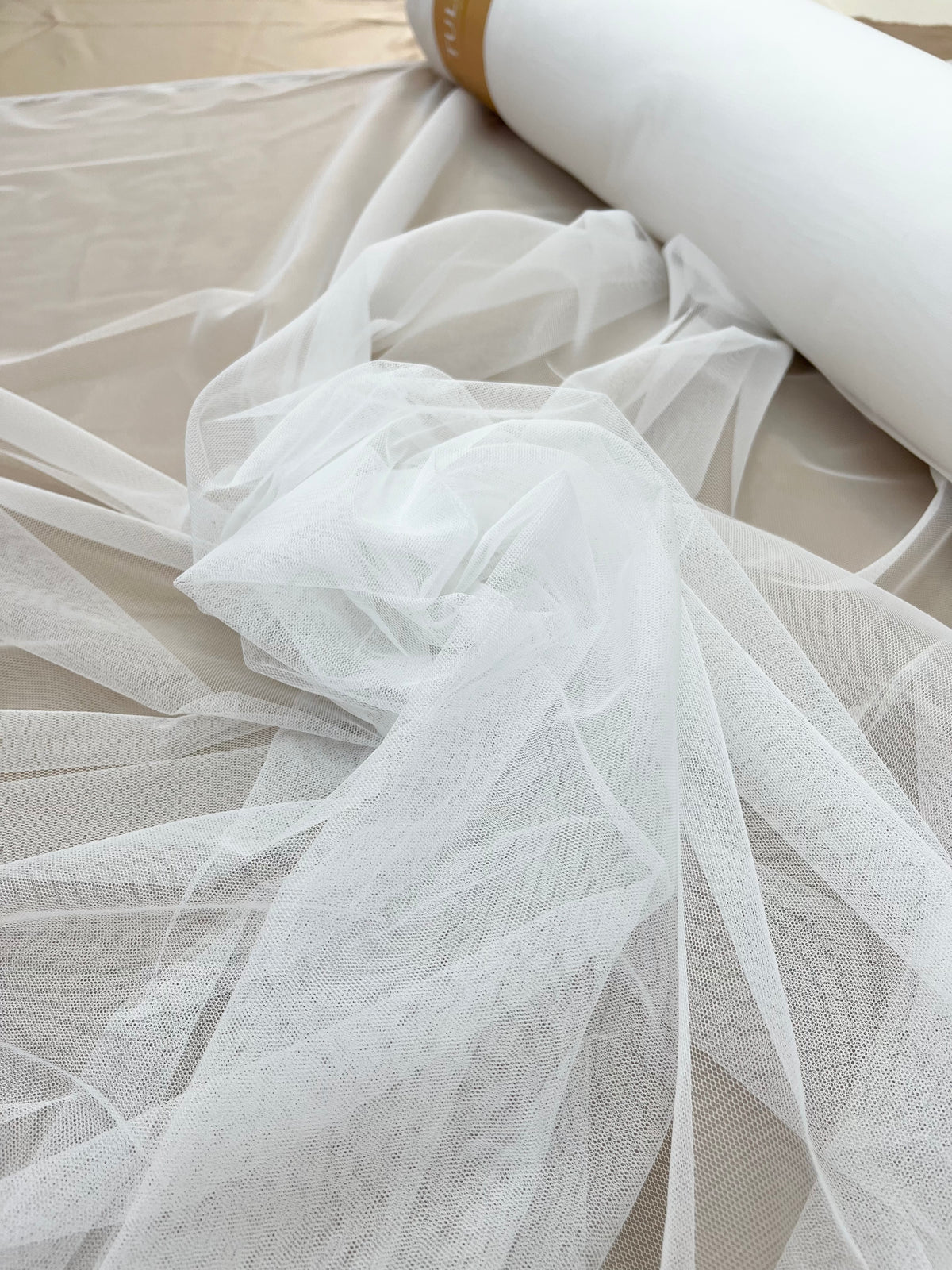 Tulle Elastic Ivory - 1.5 m Latime