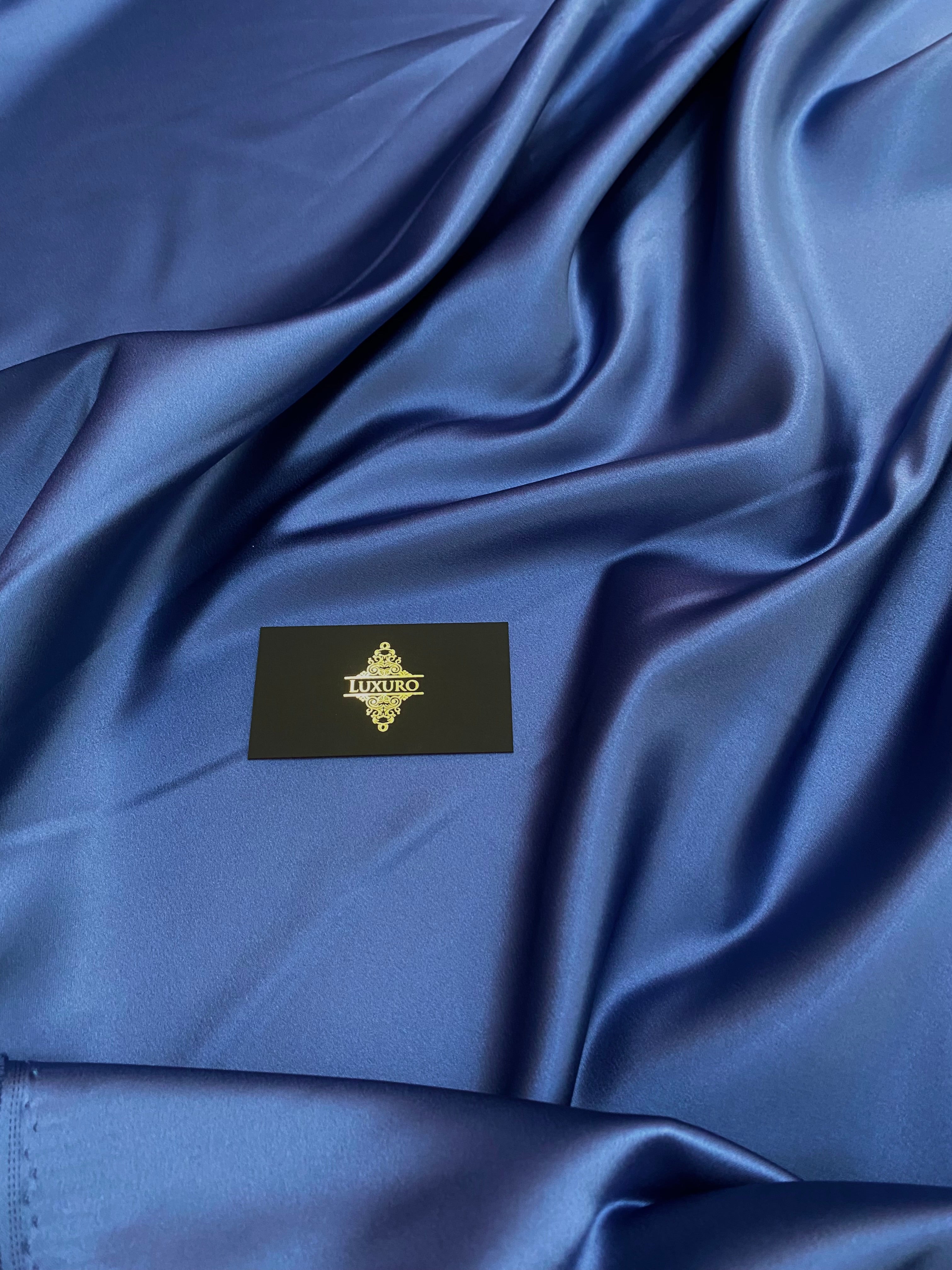 Tafta Fixa Premium Sidefata Albastru Marin