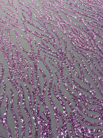 Dantela Couture Pudra cu Siraguri, cu Margele si Paiete