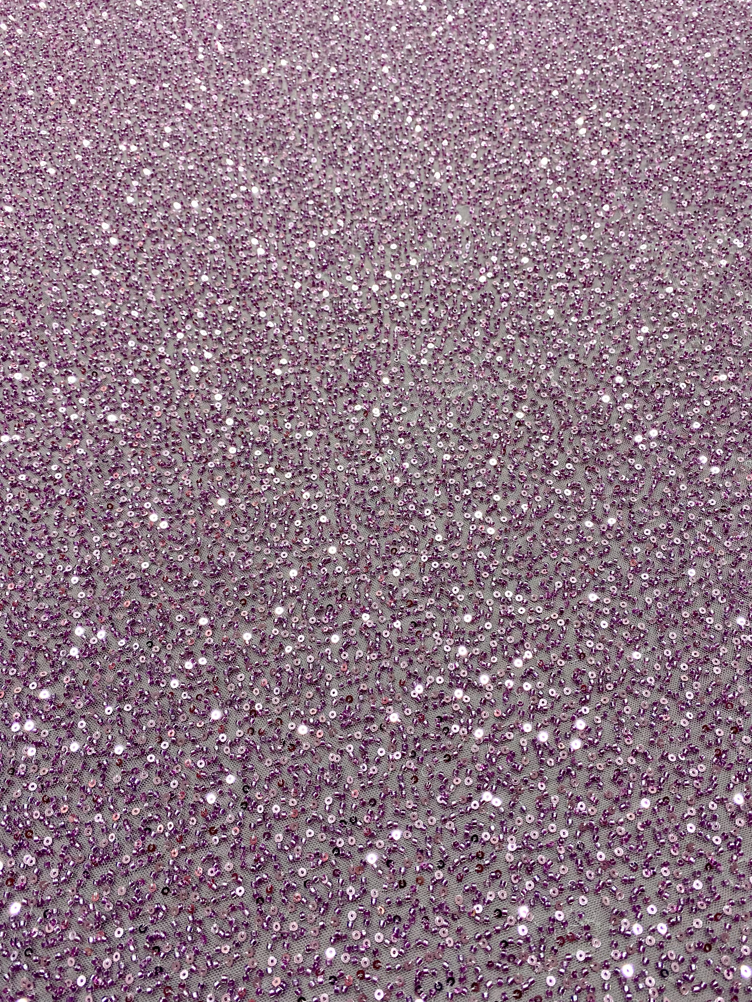 Dantela Couture Pudra cu Model General, cu Margele si Paiete