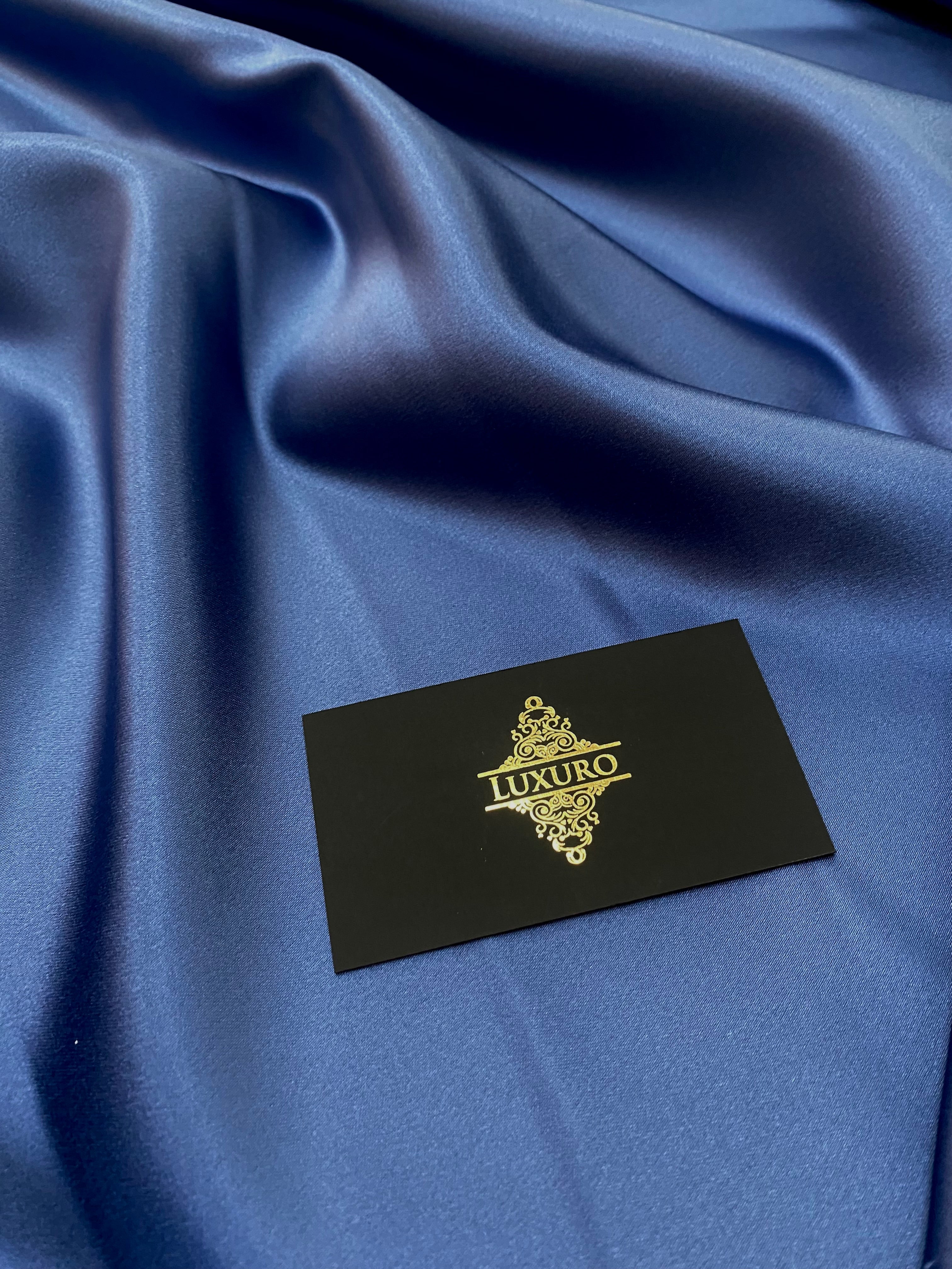 Tafta Fixa Premium Sidefata Albastru Marin