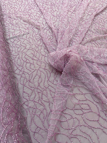 Dantela Couture Pudra cu Siraguri din Margele