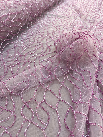 Dantela Couture Pudra cu Siraguri din Margele