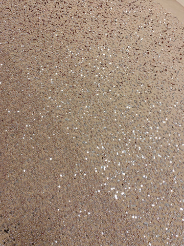 Dantela Couture Auriu Rose in Degrade, cu Perle, Margele si Paiete