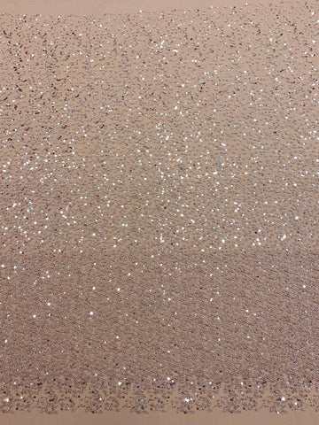 Dantela Couture Auriu Rose in Degrade, cu Perle, Margele si Paiete