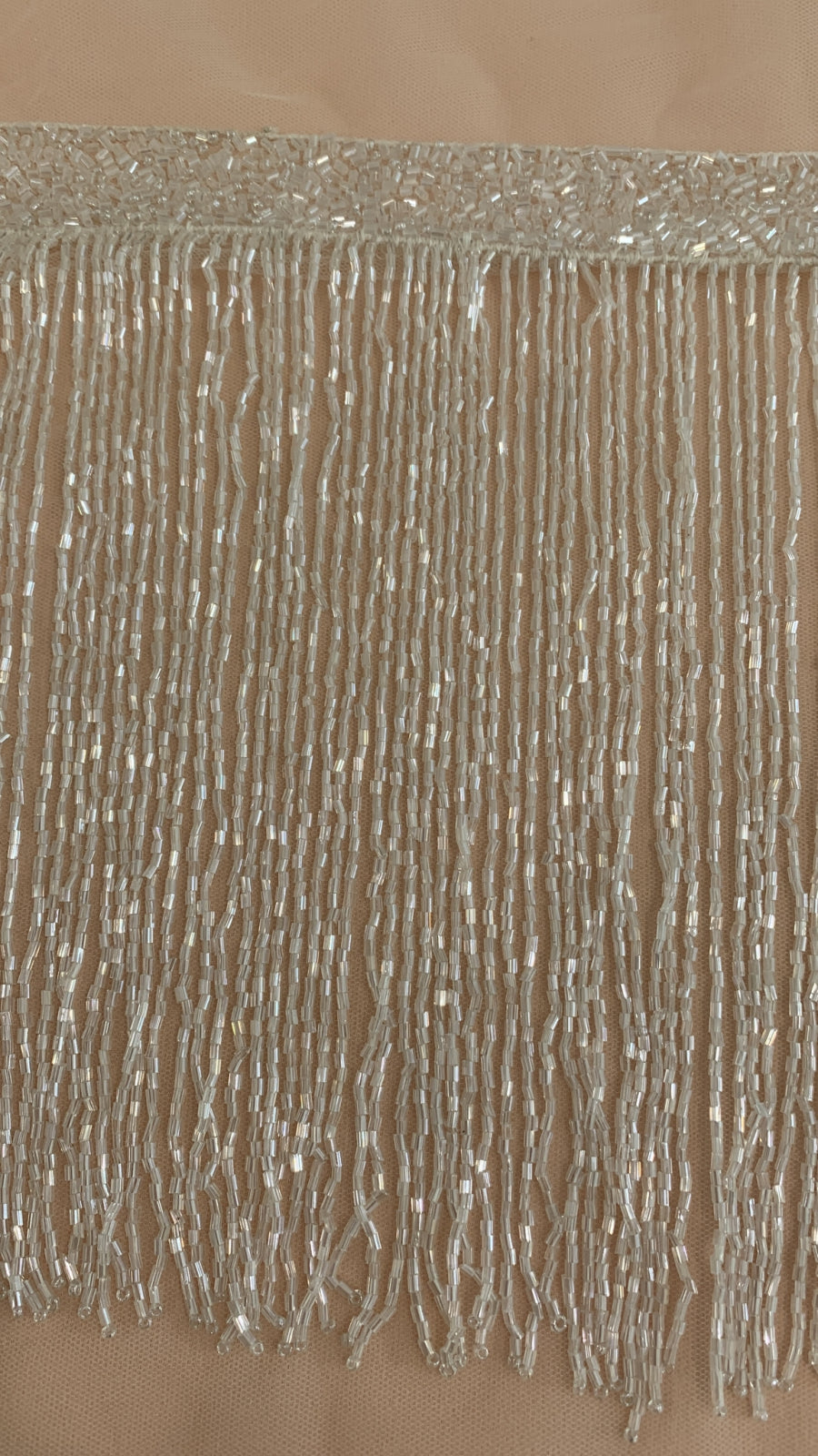 Franjuri Ivory din Margele de Sticla - 20 cm lungime